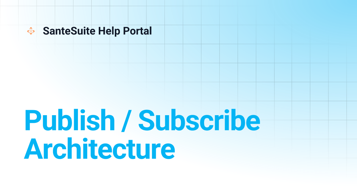 Publish / Subscribe Architecture | SanteSuite Help Portal